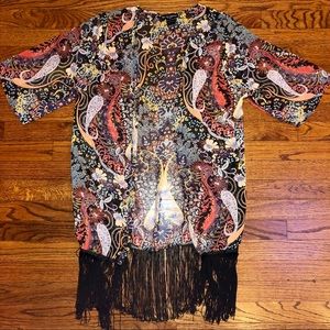 Patterned Chiffon Kimono
